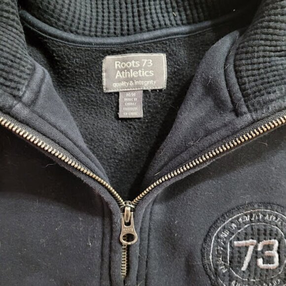 vintage roots half zip polo black medium - Picture 2 of 3